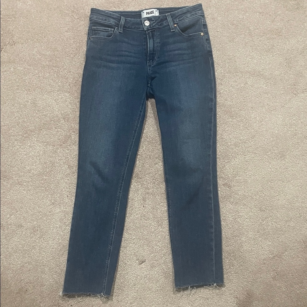 PAIGE Bridgette Women's Midnight Blue Cropped Jeans